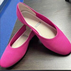 ANTONIO MELANI Pink Knit Flats Lightweight Loafers
